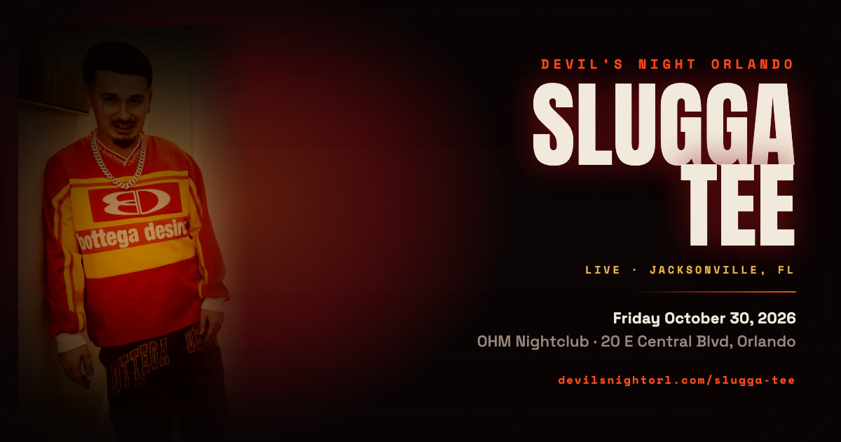 Slugga Tee at Devil's Night Orlando, OHM Nightclub, Friday October 30, 2026